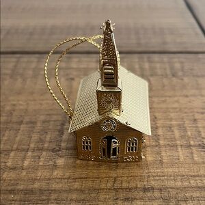 Vintage Kurt S. Adler Brass Filigree Church Chapel Christmas Tree Ornament 1903